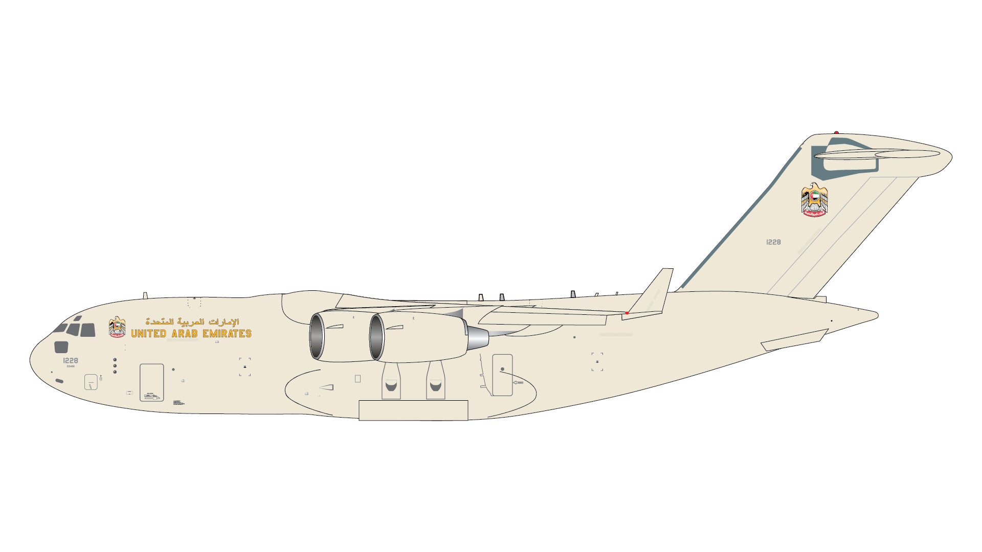 United Arab Emirates Air Force / C-17A Globemaster / 1228 / GMUAE159 / 1:400 elaviadormodels