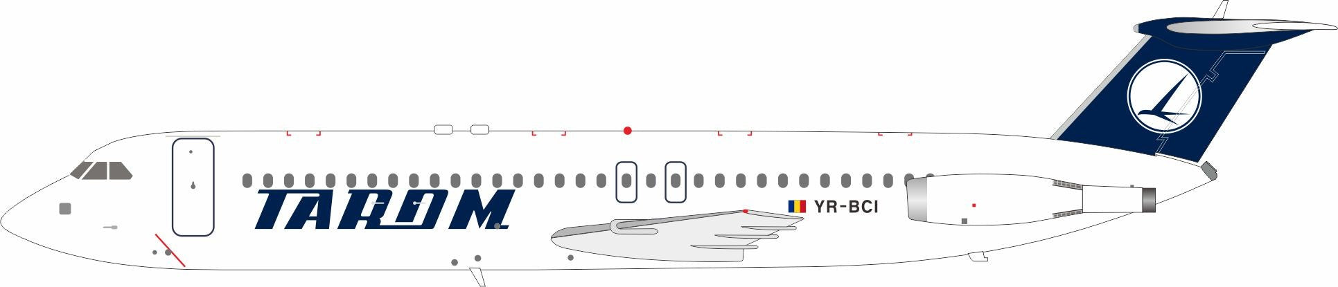 Tarom / BAC 1-11 One-Eleven / YR-BCI / IF111RO0325 / 1:200