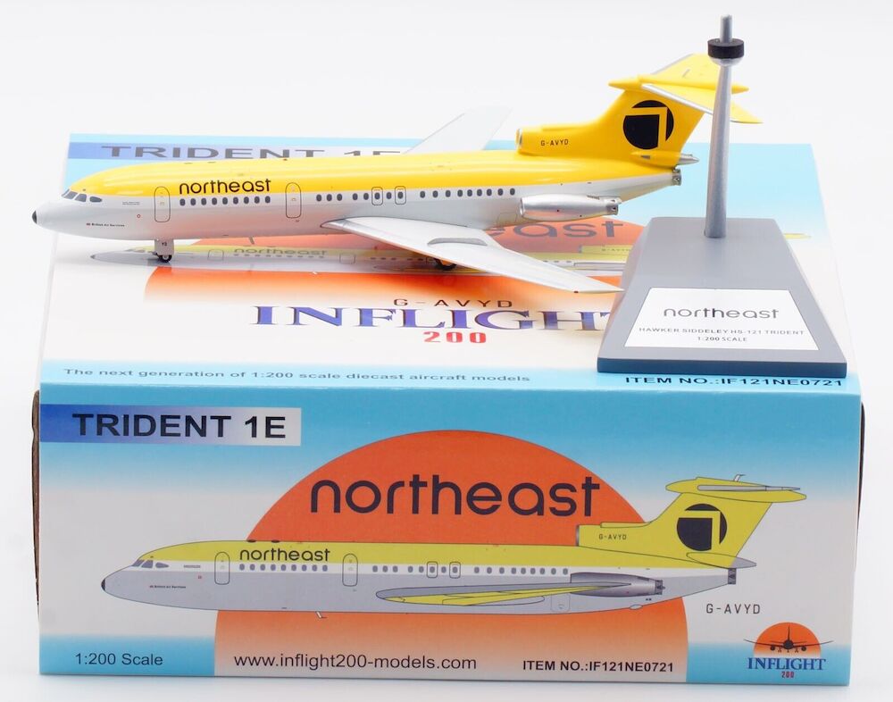 Northeast Airlines /  Hawker Siddeley HS-121 Trident / G-AVYD / IF121NE0721 / 1:200 elaviadormodels