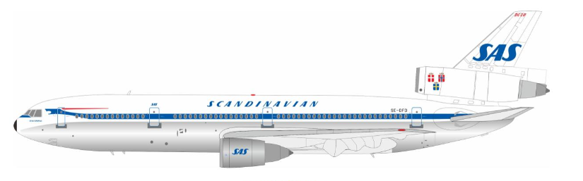 SAS Mc Donnell DC-10-30 / SE-DFD / IF130SK0324P / 1:200 elaviadormodels