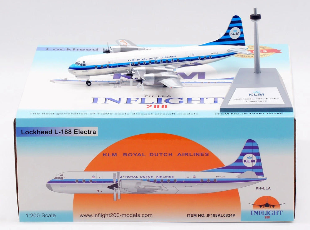 KLM - Royal Dutch Airlines / Lockheed L-188C Electra / PH-LLA / IF188KL0824P / 1:200 elaviadormodels