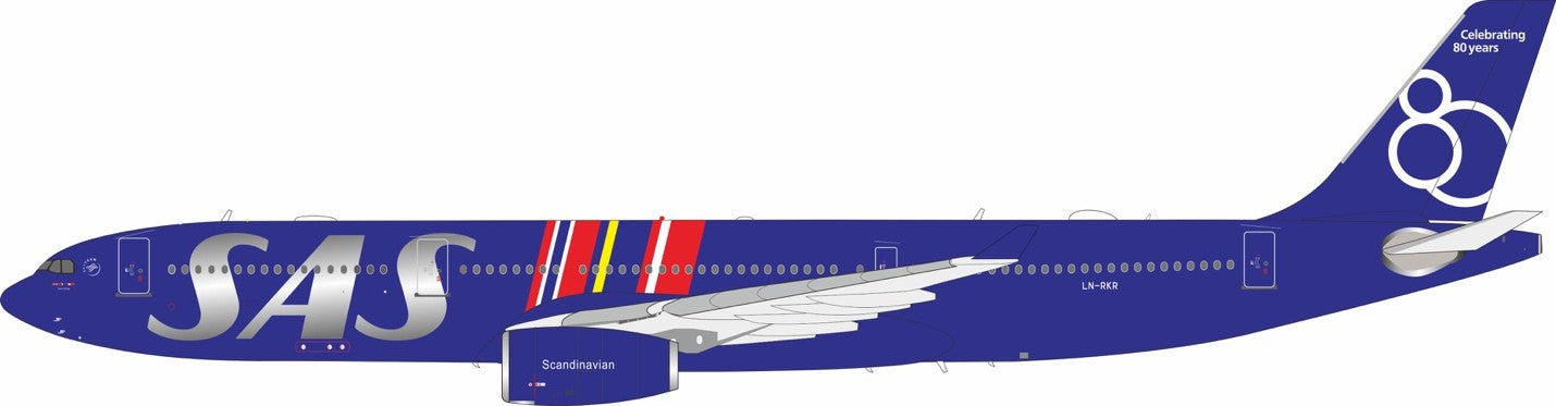 Scandinavian Airlines - SAS / Airbus A330-300 / LN-RKR / IF333SK0626 / 1:200 elaviadormodels