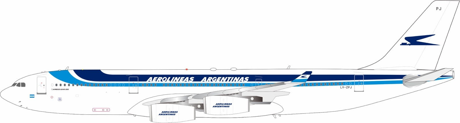 Aerolineas Argentinas / Airbus A340-200 / LV-ZPJ / IF342AR0726 / 1:200 elaviadormodels
