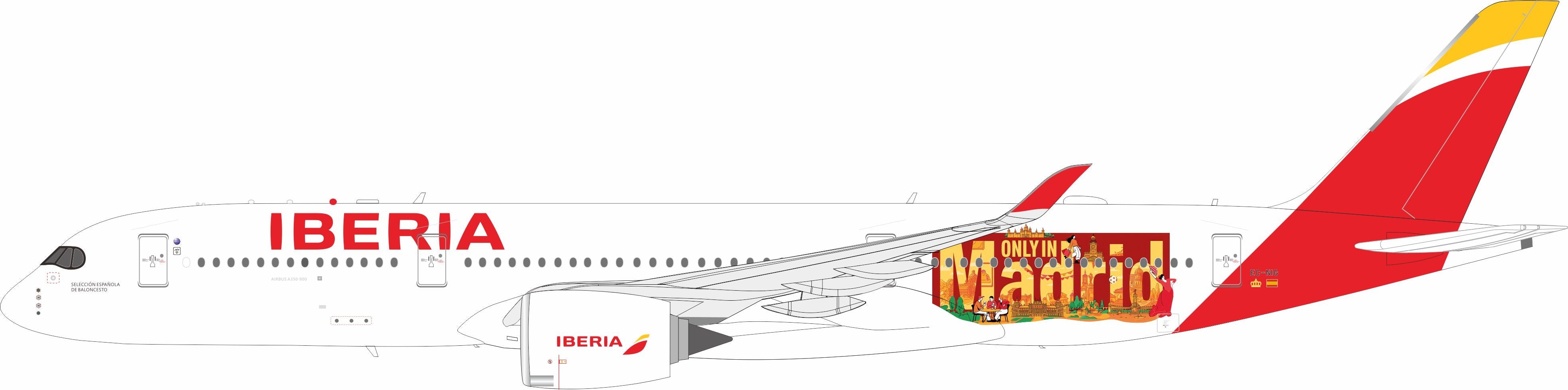 Iberia (Only in Madrid livery) / Airbus A350-900 / EC-NIG / IF359IB0426 / 1:200 elaviadormodels