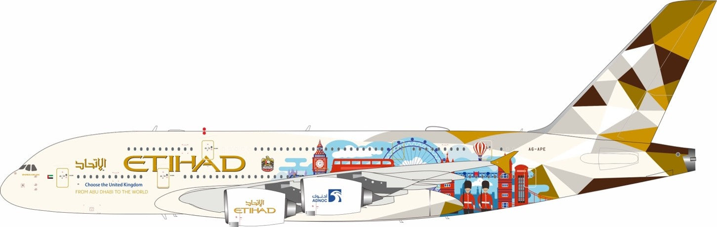 Etihad Airways ("Choose the United Kingdom" Livery) / Airbus A380-800 / A6-APE / IF380EY0826 / 1:200 elaviadormodels