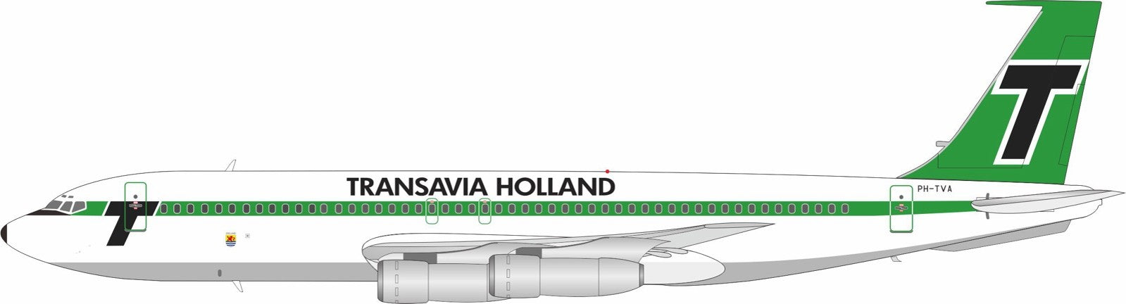 Transavia Holland / Boeing 707-100 / PH-TVA / IF701HV0925 / 1:200 elaviadormodels