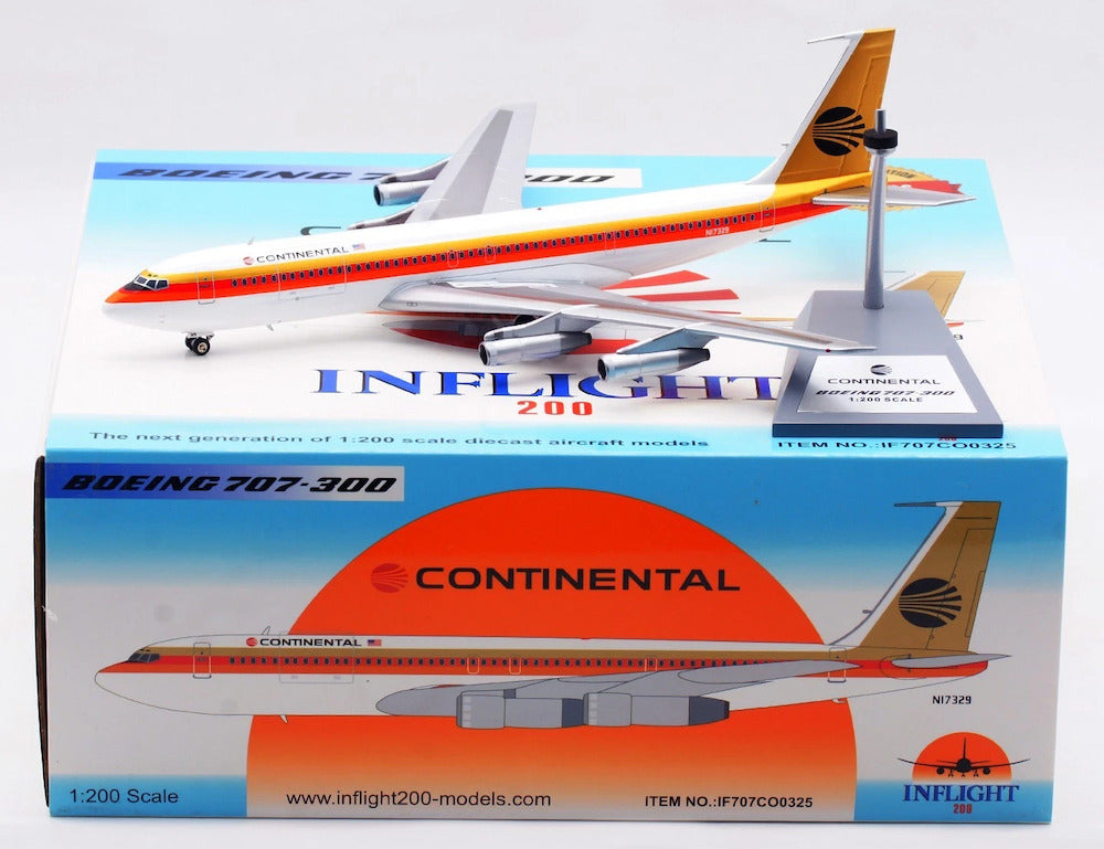 Continental Airlines/ Boeing B707-300 / N17329 / IF707CO0325 / 1:200 elaviadormodels