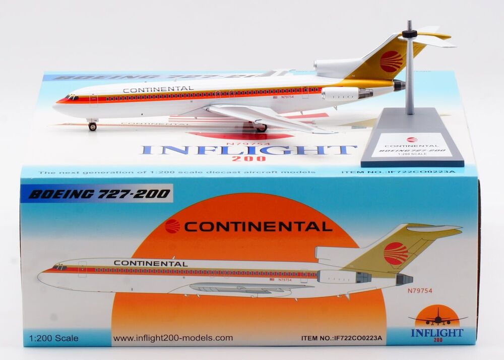 Continental / Boeing 727-200 / N79754 / IF722CO0223A / 1:200 elaviadormodels