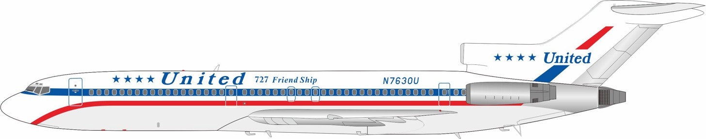 United Airlines / Boeing 727-200 / N7630U / IF722UA0426 / 1:200 elaviadormodels