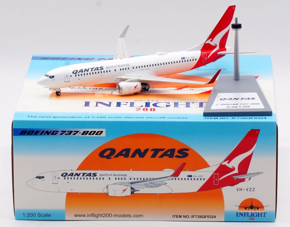 Qantas / Boeing 737-800 / VH-VZZ / IF738QF0324 / elaviadormodels