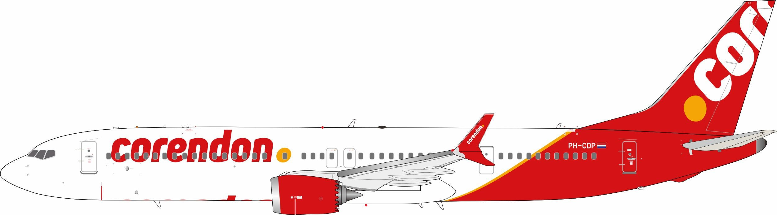 Corendon Dutch Airlines / Boeing 737 MAX 9 / PH-CDP / IF739MCD1125 / 1:200 elaviadormodels