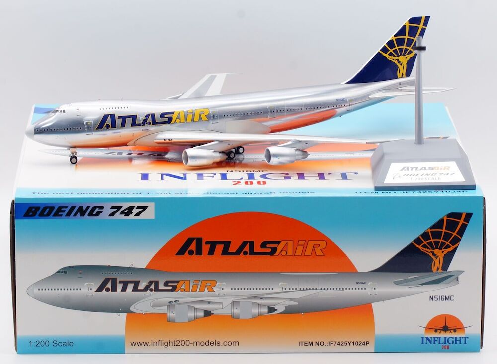 Atlas Air / Boeing 747-200 / N516MC / IF7425Y1024P / 1:200 elaviadormodels