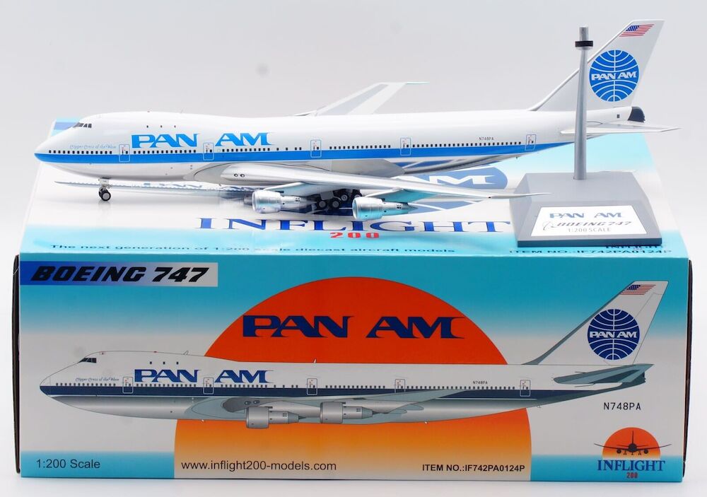 Pan Am / Boeing 747-100 / N748PA / IF742PA0124P / 1:200 elaviadormodels