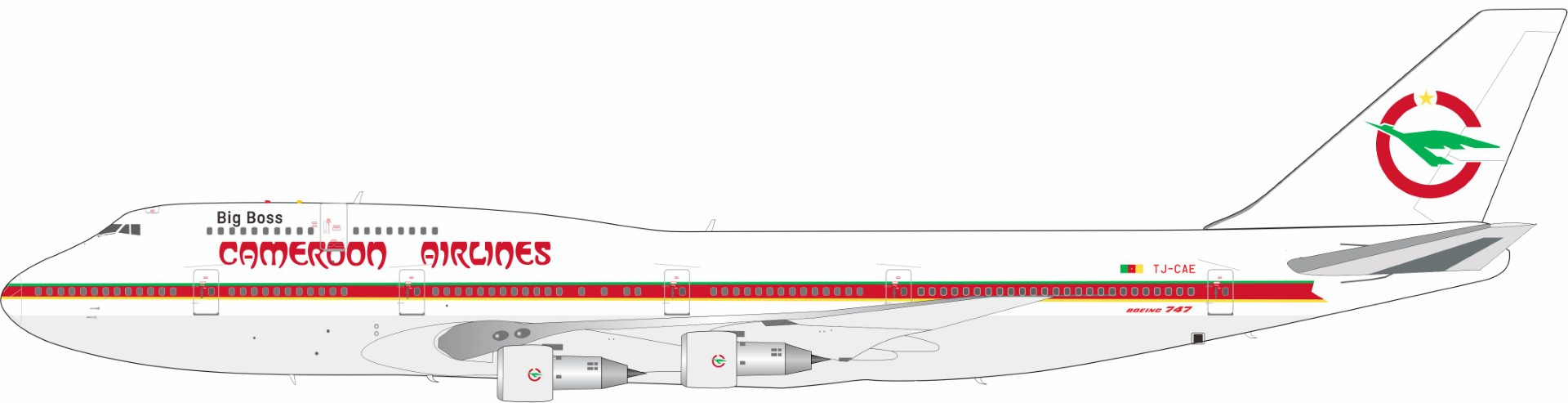 Cameroon Airlines / Boeing 747-300 / TJ-CAE /IF743CA0624 / 1:200 elaviadormodels