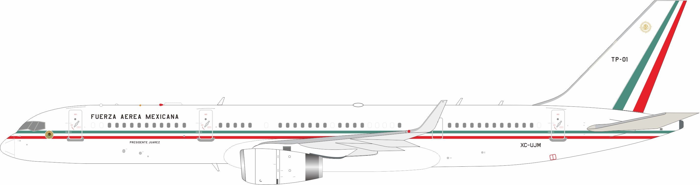 Mexico - Air Force / Boeing B757-200 / XC-UJM / IF752TP01 / 1:200 elaviadormodels