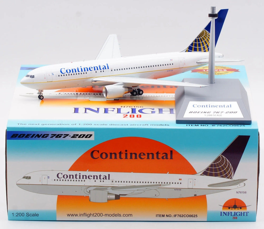 Continental Airlines / Boeing 767-200 / N76156 / IF762CO0625 / elaviadormodels