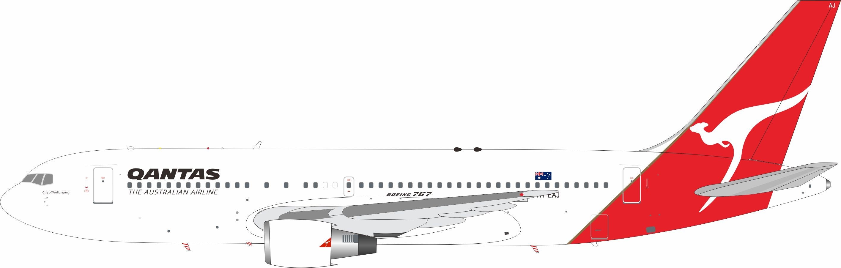 Qantas / Boeing 767-200 / VH-EAJ / IF762QF0525 / 1:200