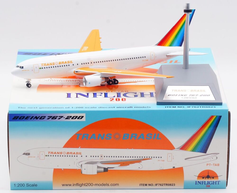 Trans Brasil (New Colors) / Boeing B767-200 / PT-TAB / IF762TR0823 / 1:200 elaviadormodels
