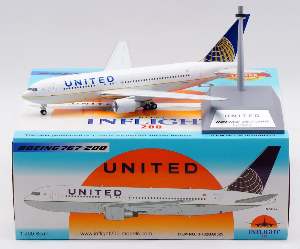United Airlines / Boeing 767-200 / N73152 / IF762UA0525 / 1:200 elaviadormodels