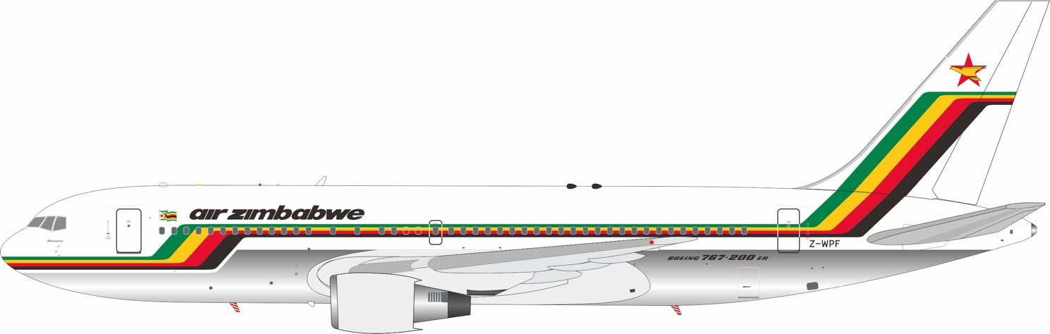Air Zimbabwe / Boeing 767-200 / Z-WPF / IF762UM0526P / 1:200 elaviadormodels
