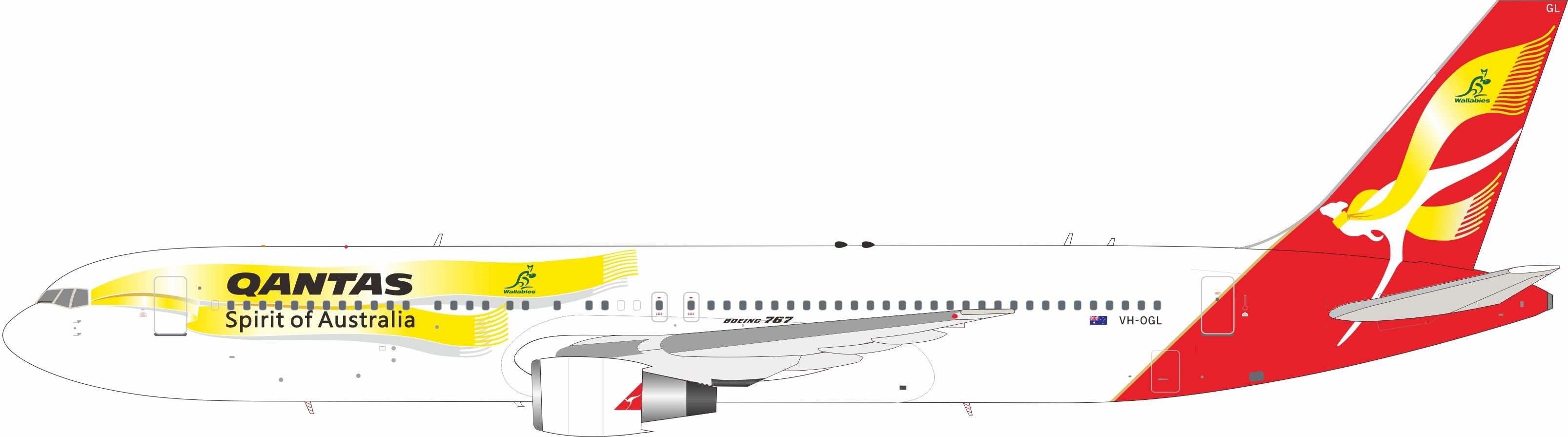 Qantas / Boeing 767-300 / VH-OGL  / IF763QF0525 / 1:200 elaviadormodels