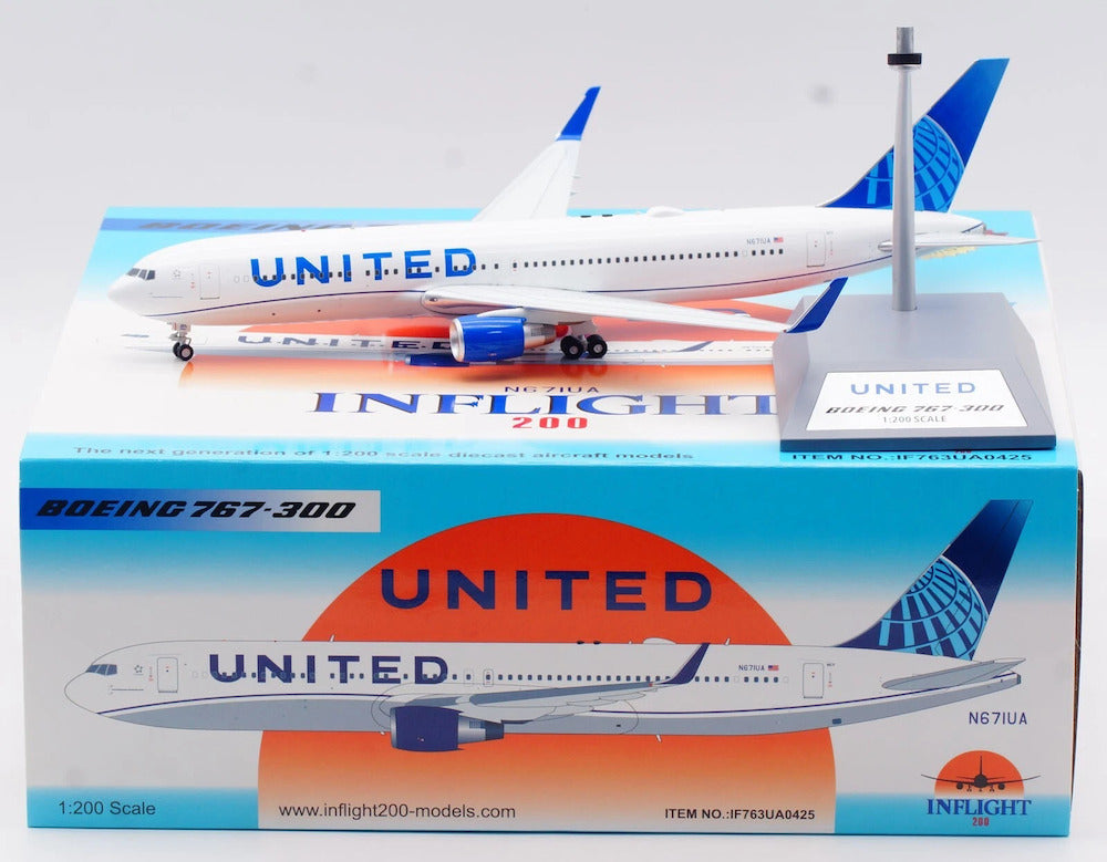 United Airlines / Boeing 767-300 / N671UA / IF763UA0425 / 1:200 elaviadormodels
