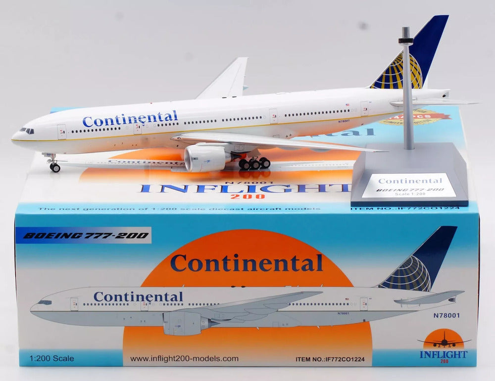 Continental Airlines / Boeing 777-200 / N78001 / IF772CO1224 / elaviadormodels
