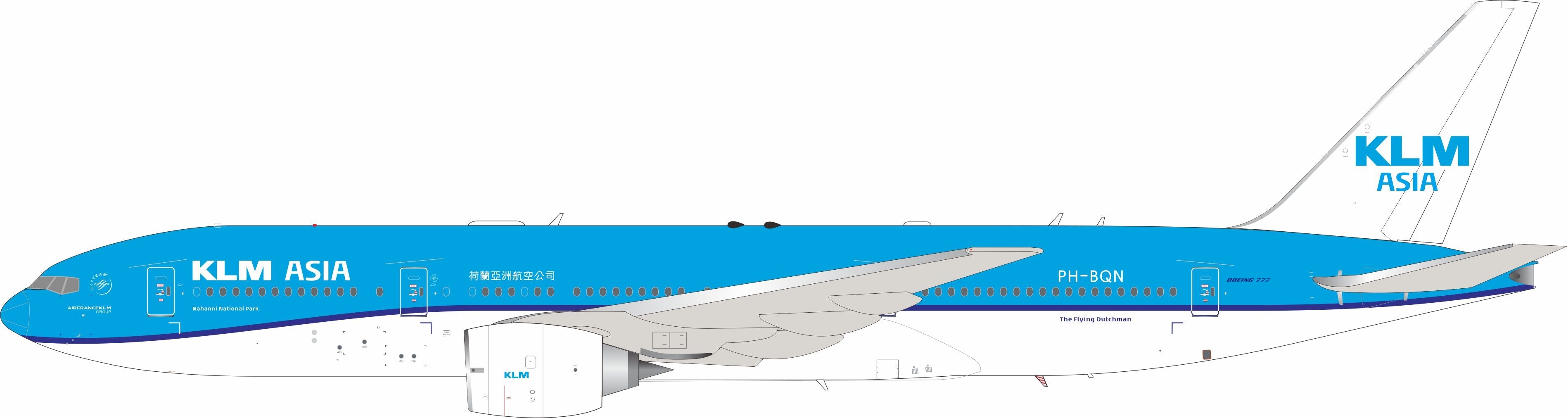 KLM Asia / Boeing 777-200 /  PH-BQN / IF772KLA0924 / 1:200 elaviadormodels