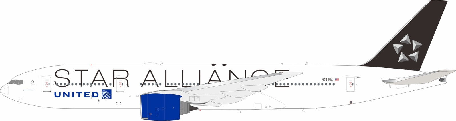 United Airlines (Star Alliance Livery) / Boeing 777-200 / N794UA / IF772UA0226 / 1:200 elaviadormodels