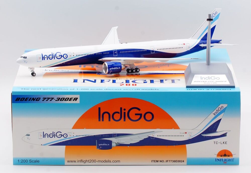 IndiGo / Boeing 777-300 / TC-LKE / IF7736E0824 / elaviadormodels