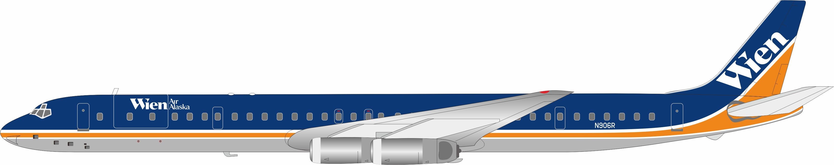 Wien Air Alaska / McDonnell Douglas DC-8-63CF / N906R/ IF863WC1025 / 1:200 elaviadormodels