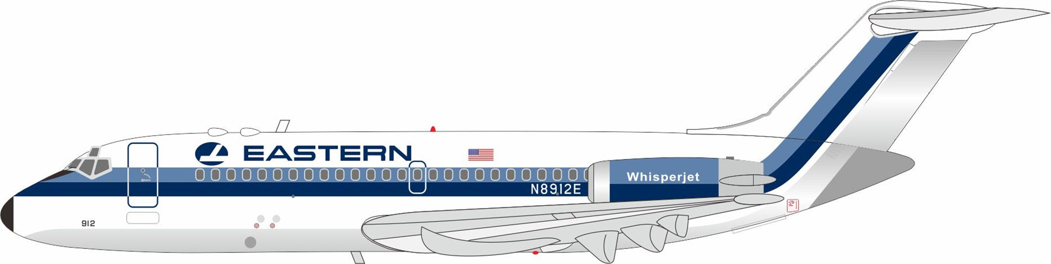 Eastern Air Lines / Douglas DC-9-14 / N8912E / IF914EA1124 / 1:200 elaviadormodels