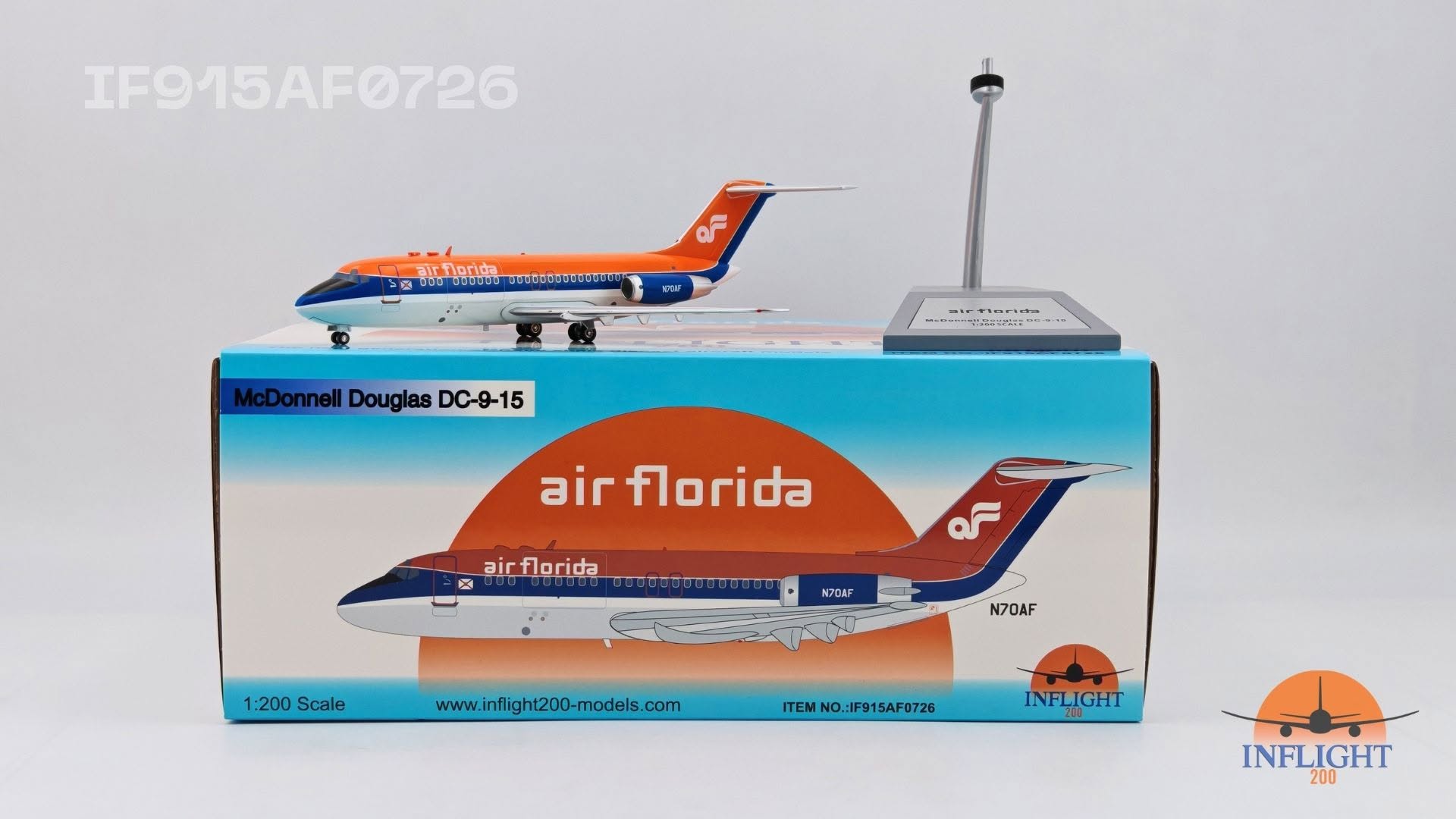 Air Florida / Douglas DC-9-15 / N70AF / IF915AF0726 / 1:200 elaviadormodels