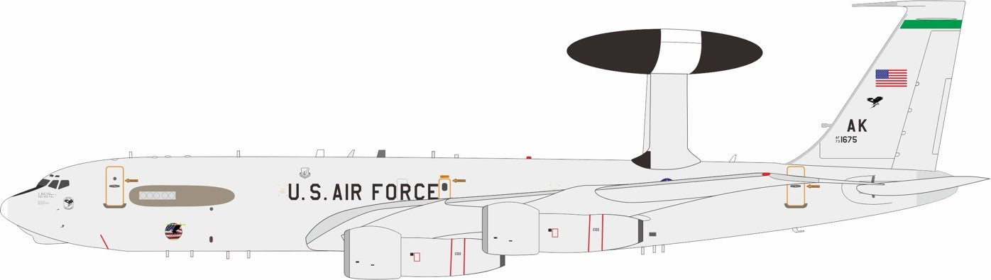 U.S. Air Force / Boeing E-3B Sentry / 73-1675 / IFE3BUSAF675 / 1:200 elaviadormodels