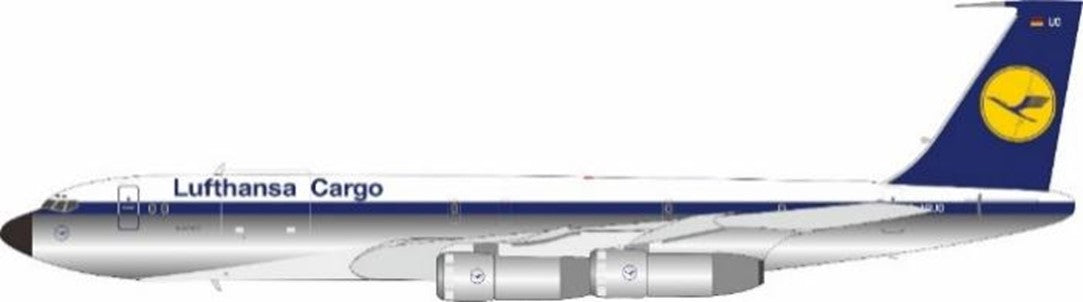  Lufthansa Cargo / Boeing B707-300 / D-ABUO / JF-707-3-007L / 1:200 elaviadormodels