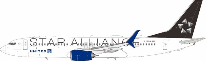 United Airlines (Star Alliance) / Boeing B737-800 / N76516 / JF-737-8-044 / 1:200 elaviadormodels