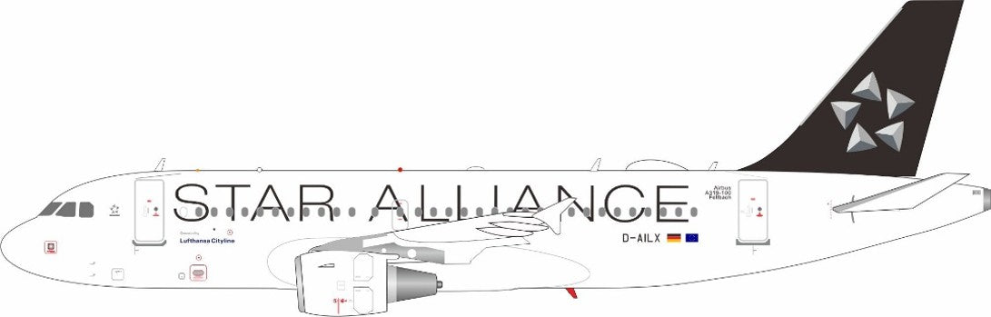 Lufthansa CityLine (Star Alliance Livery) / Airbus A319 / D-AILX / JF-A319-017L / 1:200 elaviadormodels