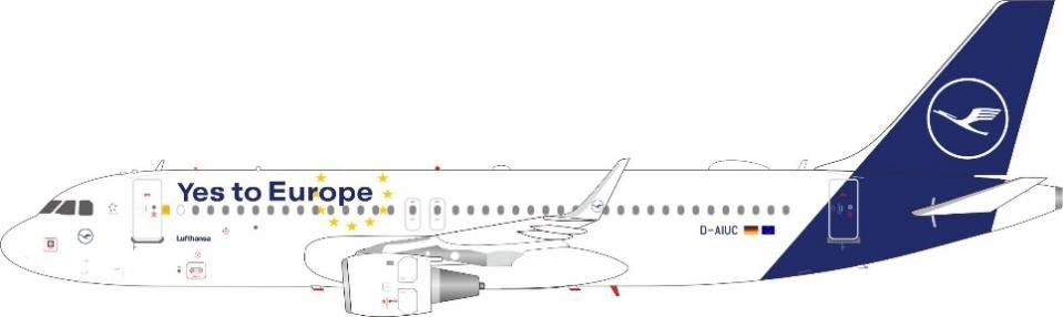 Lufthansa (Yes to Europe livery) / Airbus A320-200 / D-AIUC / JF-A320-059 / 1:200 elaviadormodels