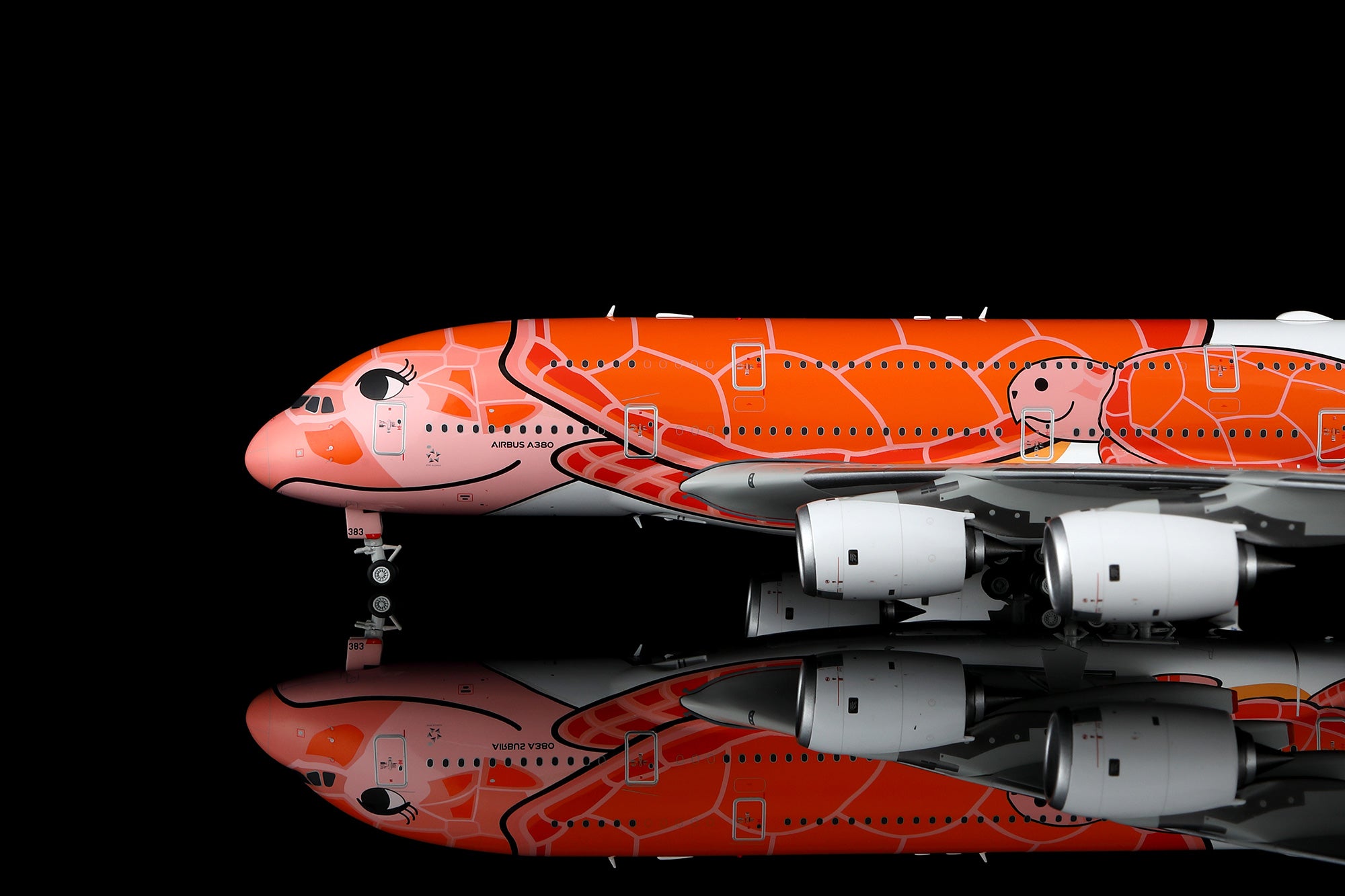 All Nippon Airways (Orange Flying Honu) / Airbus A380 (Flaps Down) / JA383A / L2267FD / 1:200