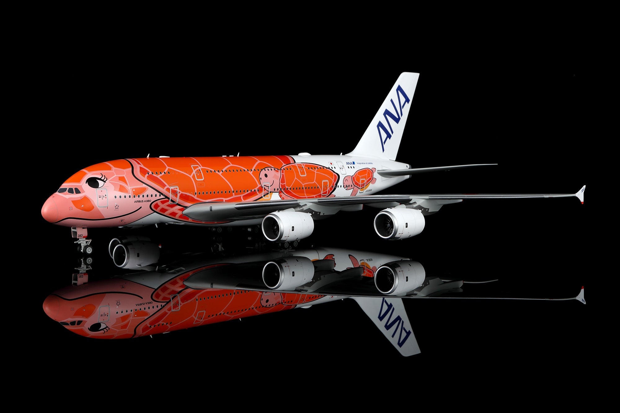 All Nippon Airways (Orange Flying Honu) / Airbus A380 (Flaps Down) / JA383A / L2267FD / 1:200
