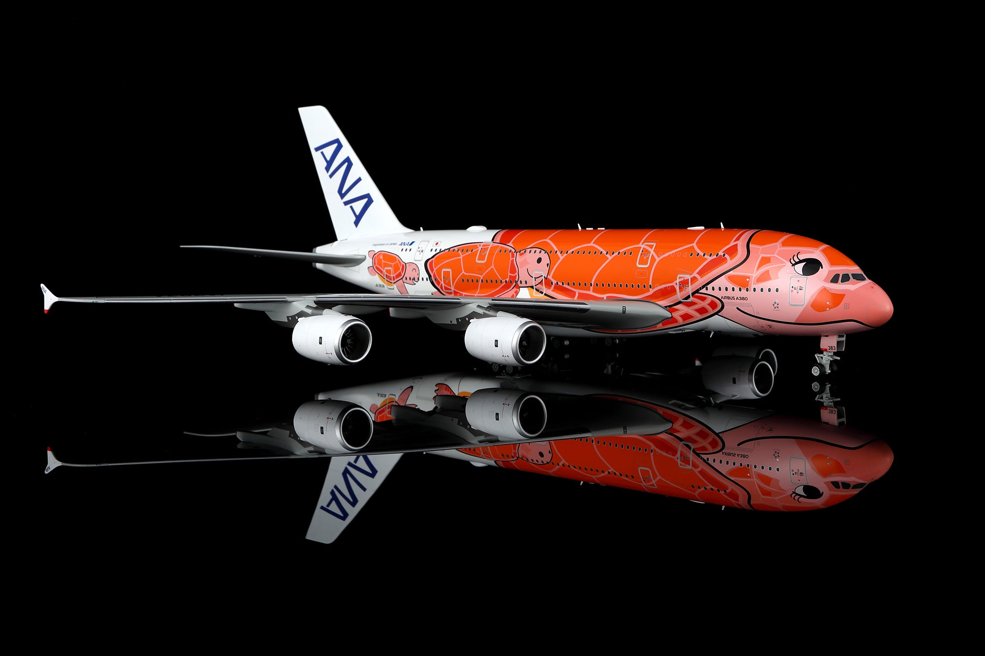 All Nippon Airways (Orange Flying Honu) / Airbus A380 (Flaps Down) / JA383A / L2267FD / 1:200