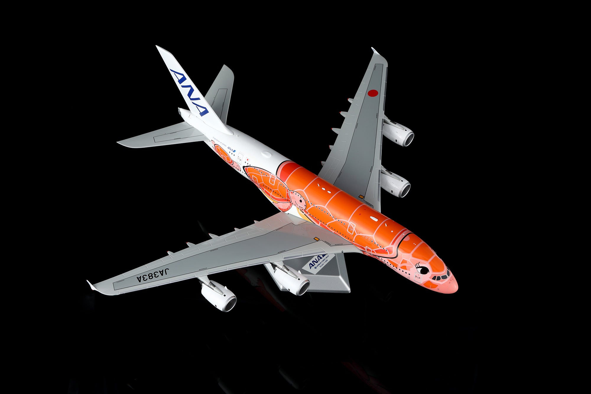 All Nippon Airways (Orange Flying Honu) / Airbus A380 (Flaps Down) / JA383A / L2267FD / 1:200