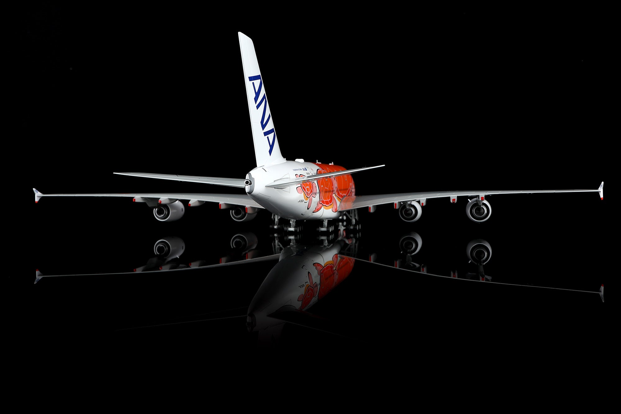 All Nippon Airways (Orange Flying Honu) / Airbus A380 (Flaps Down) / JA383A / L2267FD / 1:200