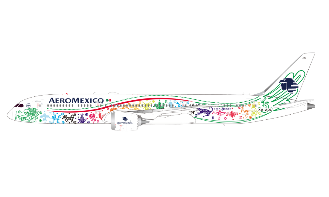 Aeromexico (Quetzalcóatl Livery) / Boeing 787-9 / XA-ADL / L2273 / 1:200 elaviadormodels