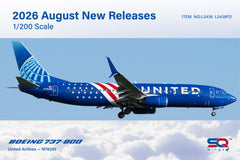 United Airlines ("America 250" Livery) / Boeing 737-800 (Flaps Down) / N78285 / L2438FD / 1:200 elaviadormodels