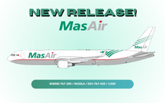 Mas Air / Boeing 767-300 / N420LA / EAV-767-420 / elaviadormodels