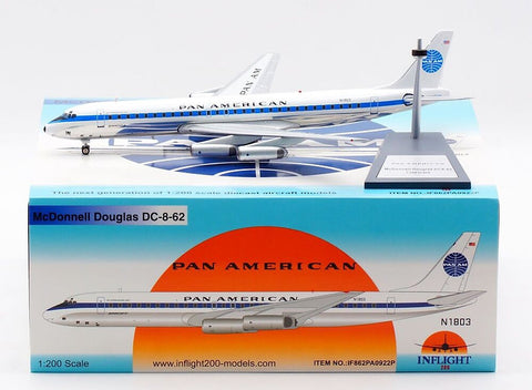 Pan Am / Braniff / Douglas DC-8-62 / N1803 / IF862PA0922P / 1:200 elaviadormodels