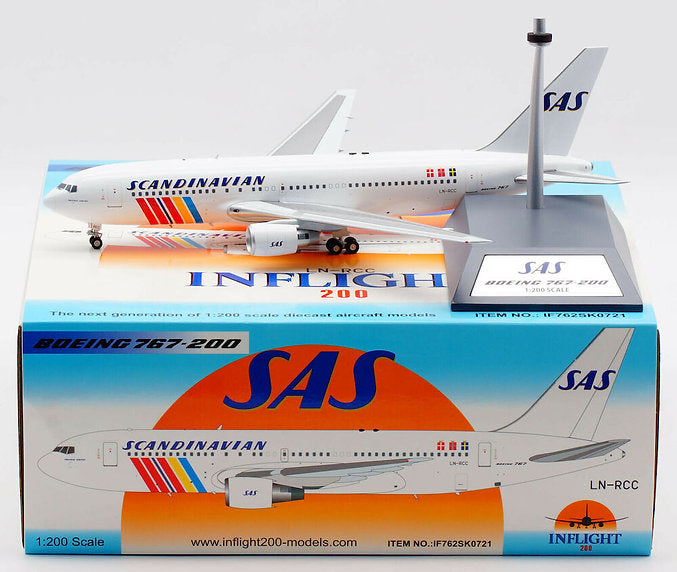 Scandinavian Airlines - SAS / Boeing 767-200 / LN-RCC / IF762SK0721 / 1:200 elaviadormodels