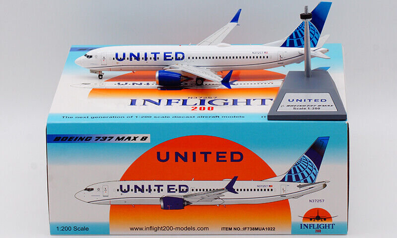 United Airlines / Boeing B737 MAX 8 / N37257 / IF738MUA1022 / 1:200 elaviadormodels