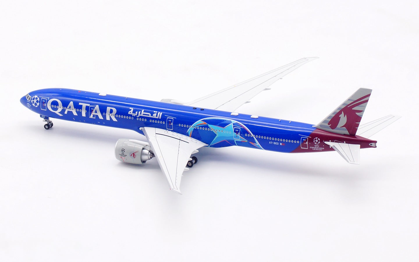Qatar Airways (UEFA Champions League Livery) / Boeing 777-300ER / A7-BED / WB4064 / 1:400